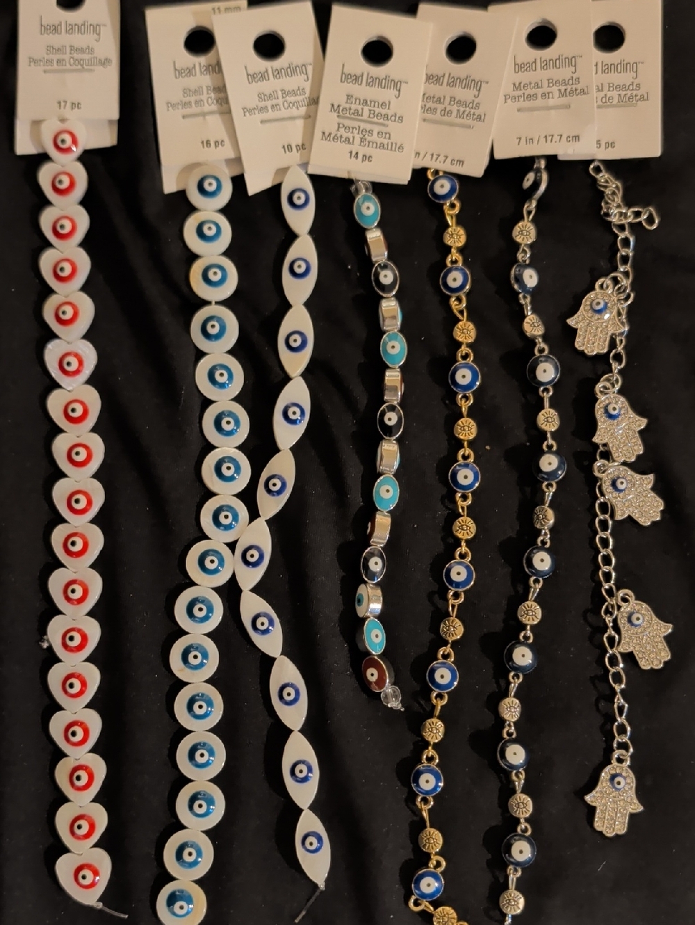 Giant Lot of NWT Bead Strands: 135+ Semi-precious, Glass, Ceramic, Metal & Shell - Picture 8 of 17